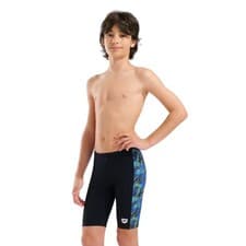 Image of Arena Boys Draft Swim Jammer - Black/Blue Multi