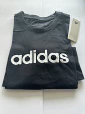 Image of Brand New Adidas Linear T-Shirt T Shirt Black/White Women's Size X-Small