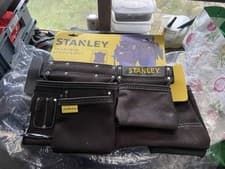 Image of STANLEY STST1 80113 LEATHER MULTI POCKET TOOL BELT APRON