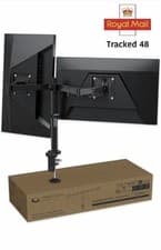 Image of Neatzon 13-27” Dual Monitor Arm Desk Mount Stand max 8kg Vesa 75/100 Blck ARM-01