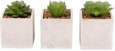Image of Eaglewiz Artificial Succulent Cactus Fake Plant With Faux Cement Planter Pot
