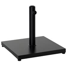 Image of Outsunny 18KG Heavy Duty Steel Parasol Base Square Umbrella Base Stand Black