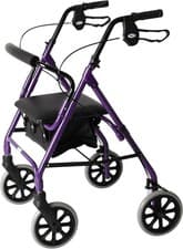 Image of DAYS Lightweight Folding Rollator Walker Mobility Aids, Adjustable Walking Large