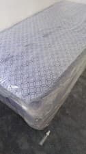 Image of Single Bed Frame with Mattress Light Weight Assembled Wooden cheap