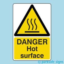 Image of Danger Hot Surface Sign