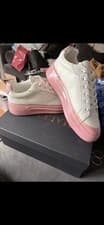 Image of Mallet Women's GRFTR Dipped Sole Trainer in a pink dip color Uk6