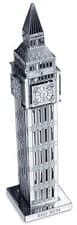 Image of Metal Earth 1019 Big Ben Tower 13 Pieces 3D Metal Model Kit Silver Edition