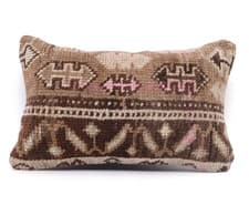 Image of Rustic Boho Kilim Pillow Cover | Turkish Vintage Cushion Case for Sofa Throw