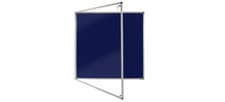 Image of Tamperproof Lockable Felt Noticeboard Blue 1200mm x 1200mm DBD10330