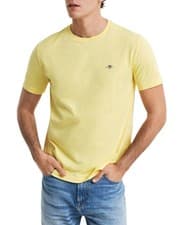 Image of GANT Mens Regular Fit Shield T-Shirt Banana Yellow