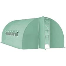 Image of Outsunny 6 x 3M Reinforced Walk-in Polytunnel Garden Greenhouse Steel Frame