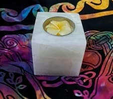 Image of Vintage Onyx Stone Tea Light Candle Holder Beautiful Decoration *New*