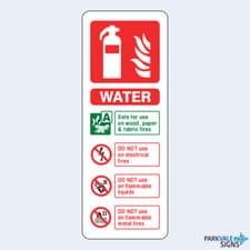 Image of Water Fire Extinguisher ID Sign
