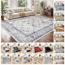 Image of Large Living Room Rugs Non Slip Area Rug Hallway Runner Rug Kitchen Floor Mats