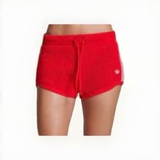 Image of Adidas Originals Premium Crochet Sprinter Shorts JD1079 – Red Women’s Medium NWT