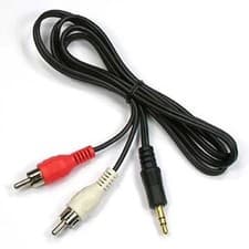 Image of 3.5mm Jack Aux to 2 RCA Audio AUX Twin Phono Headphone Mini Stereo Audio Lead