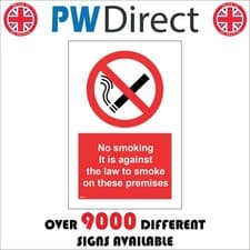 Image of SIGN No Smoking It Is Against The Law To Smoke On These Premises Prohibit NS060F