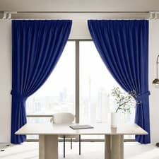 Image of Blackout Curtains Ready Made Drapes Triple‑Weave Insulated Thermal Curtains Pair