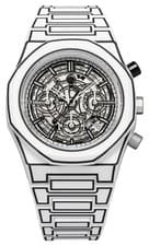Image of D1 Milano Polychrono White Sketch (40.5mm) Skeleton Dial / White PHBJ13 Watch