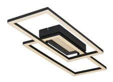 Image of Wall Light Black Ovaloid LED Matt Searchlight 55624BK