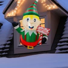 Image of Christmas Inflatables Elf Christmas Inflatable Outdoor Decoration Prop Broke Out