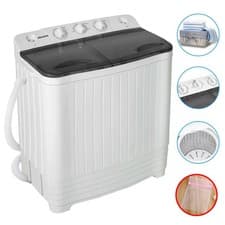 Image of 8.5kg Twin Tub Portable Washing Machine Compact Mini Laundry Washer Spin Dryer