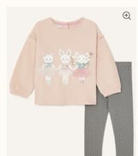 Image of Monsoon Baby Girls Animal Motif Top & Leggings Set Age 3-6 Months *BNWT*