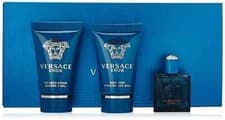 Image of Versace Eros Pour Homme 5ml Spray + 30ml Shower Gel + 30ml Aftershave Balm