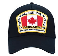 Image of Dsquared2 Canadian Flag Icon Baseball Cap Hat Black