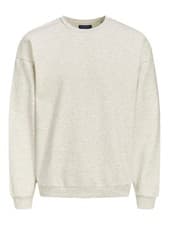 Image of Jack & Jones Mens Original Brink Crew Neck Sweatshirt White Melange