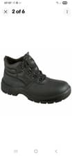 Image of Chukka Safety Work Boots Shoes Leather Steel Toe Cap & Midsole Size 8