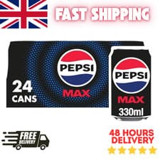 Image of Pepsi Max No Sugar Cola Drink Cans 24 x 330ml Pack