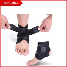 Image of Customizable Compression Ankle Brace - Breathable Support for Active Lifestyles