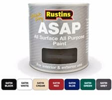 Image of ASAP Paint All Purpose Rustins Satin Finish All Surface All Colours & Sizes