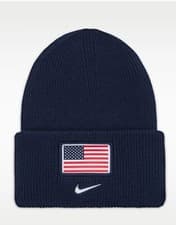Image of Nike Team USA Olympics Peak Beanie Knit Navy Blue Unisex One Size IB7476-469