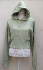 Image of NEW Olive Green ❤️ 19" Crop Hoodie Sweatshirt Oversize Fit ❤️ 12 Chest 44" BNWOT