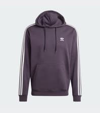 Image of adidas Originals Mens Hoodie 3 Stripes Pullover Purple Brand New Size Large