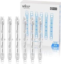 Image of 6 Pack R7s Halogen Bulb 118mm 230W Linear Bulbs for Lamps, 2700K Warm White J118