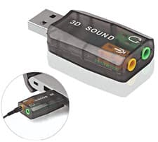 Image of 3.5mm Mini Jack to USB ADAPTER -Headphone Mic Stereo External Sound CONVERTER PC
