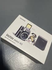 Image of Fujifilm Instax Mini 40 Instant Camera Built-In Flash Black - Bundle