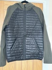 Image of BNWT SUPERDRY Pinnacle Series Jacket Quilted With Hood Olive Black Size M