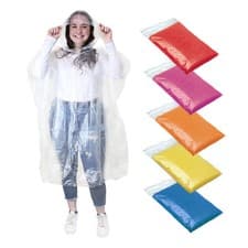 Image of 6x Disposable Emergency Raincoat Waterproof Poncho Rain Festivals Camping Hiking