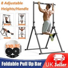 Image of Multifunction Foldable Adjustable Power Tower Dip Station Pull Up Bar Home Gym