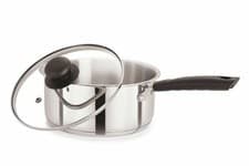 Image of Commercial Heavy Duty Stainless Steel Saucepan + Glass Lid 20cm