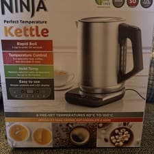 Image of Ninja Stainless Steel Perfect Temperature Kettle, Rapid Boil – KT201UK NEW