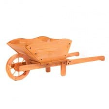 Image of NEW! Garden Wooden Wheelbarrow Flower Planter Ornamental Plant Pot