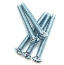 Image of M3.5 x 35MM SILVER ELECTRICAL SOCKET SCREWS PLUG SOCKET OUTLET ELECTRICAL SCREW
