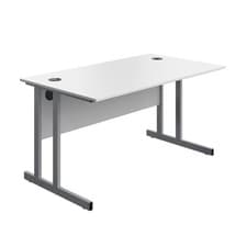 Image of Slimline Cantilever Office Desk - Beech, Oak or White MFC