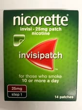 Image of Nicorette Step 1 Invisipatch 14 Patches Smoking Nicotine Help Quit EXP 01/28