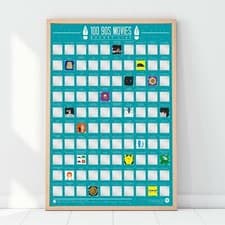 Image of Scratch Off Movie Poster 100 90s Movies Bucket List Gift Republic Fun Gift Idea